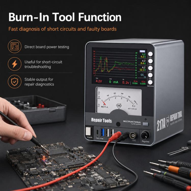 TBK 217A 30V / 5A 3-Channel Storage Curved DC Regulated Power Supply with Hyperbola Display, Plug:US Plug - Image 12
