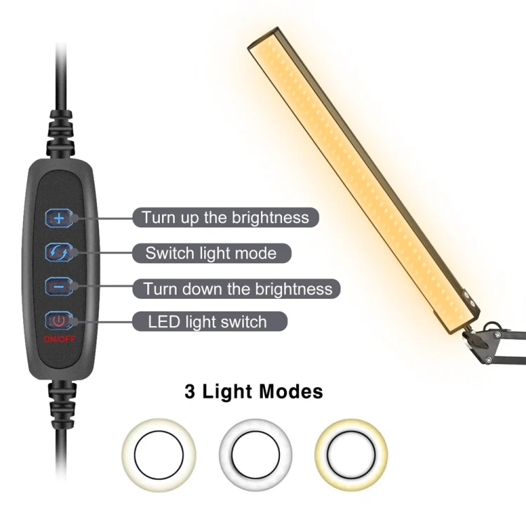 Telescopic Folding USB LED Eye Protection Desk Lamp - Image 5