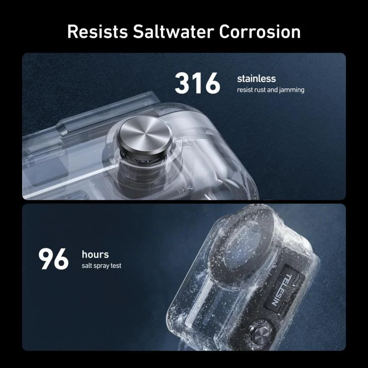 TELESIN 60m Waterproof Case for DJI Osmo Nano IPX8 Under-Water Dive Housing Anti-Fog Action Camera Protection Cover(Transparent) - Image 9