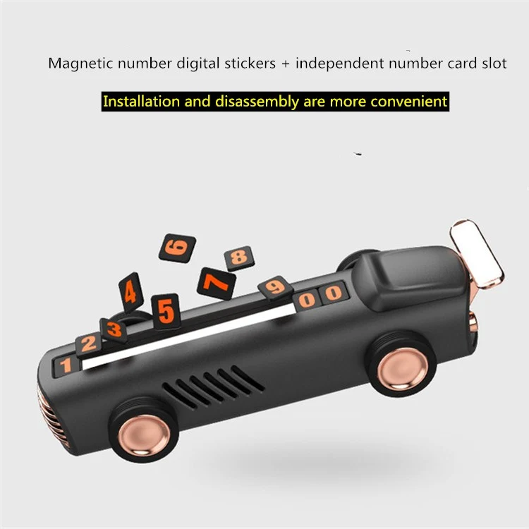 Temporary Parking Number Plate For Car With Hidden Car Card Multifunctional Car Perfume Decoration - Image 6