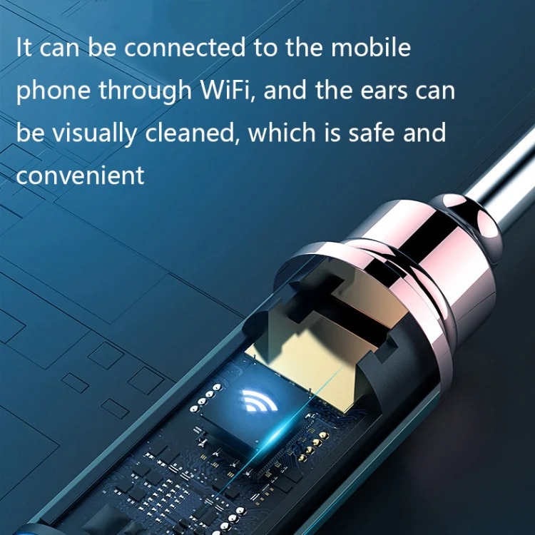 TES02 WIFI High-definition Intelligent Visual Ear Scoop(Silver White) - Image 3