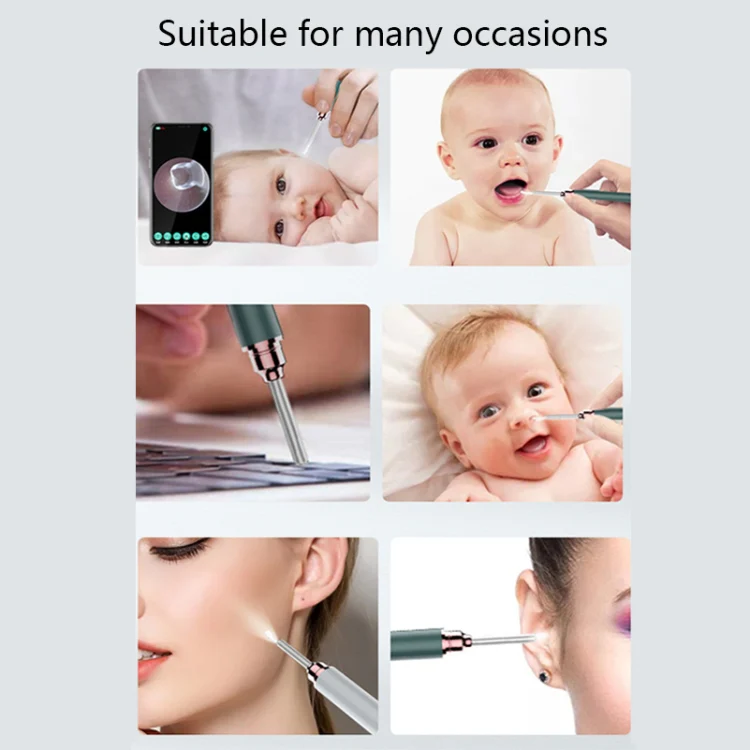 TES02 WIFI High-definition Intelligent Visual Ear Scoop(Silver White) - Image 7