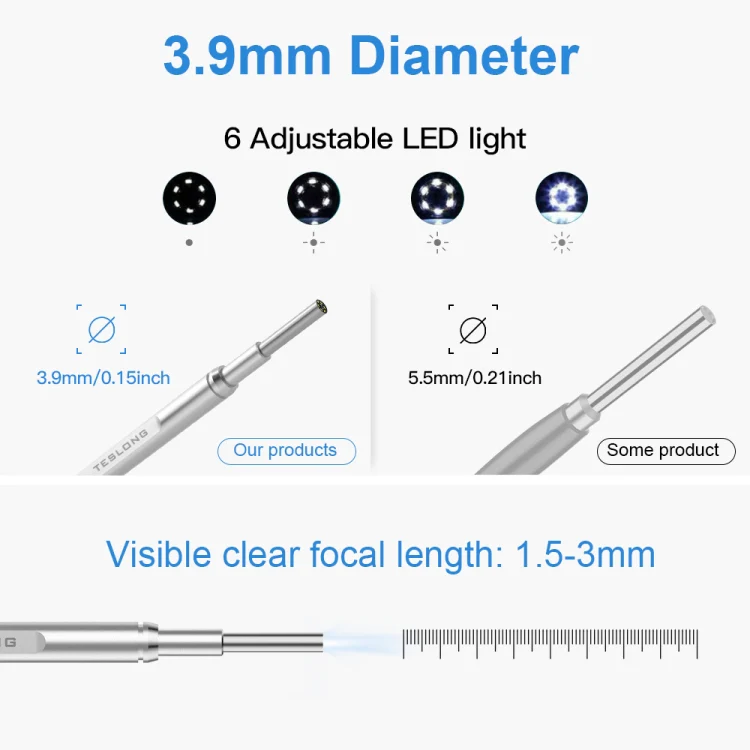 TESLONG MS450 4.5 inch HD Smart Screen Otoscope with 32GB Memory Card - Image 4