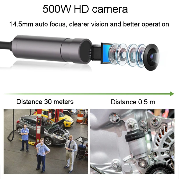 Teslong NTS500 5.5mm-3M Dual Lens 5 Inch Large Screen Industrial Pipe Borescope Industrial Inspection Tools - Image 5