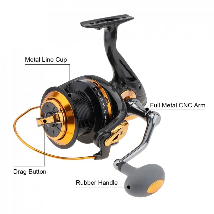 TF8000 Long-distance Casting Reel Large Gapless Sea Rod Fishing Reel Spinning Reel - Image 8