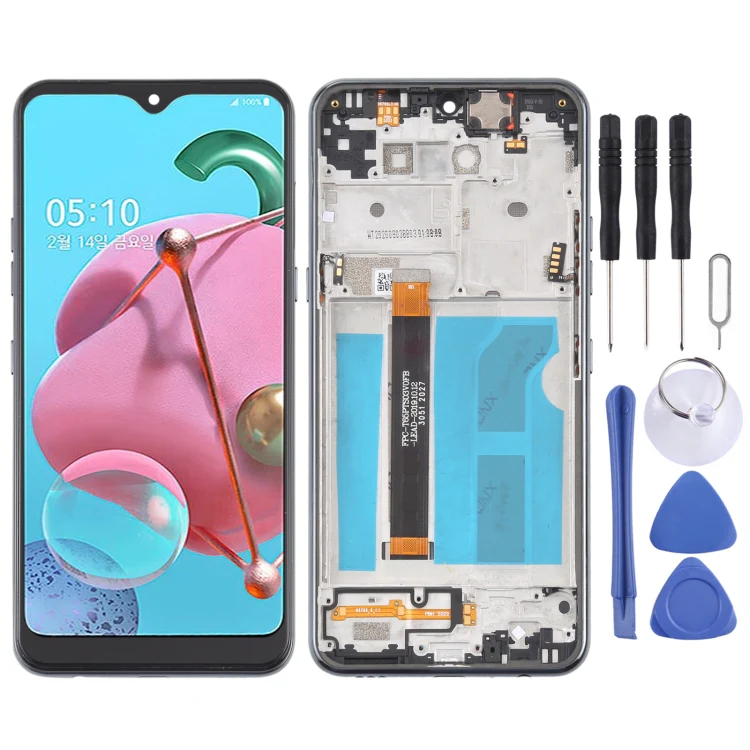 TFT LCD Screen for LG Q51 LM-Q510N Digitizer Full Assembly with Frame (Black)