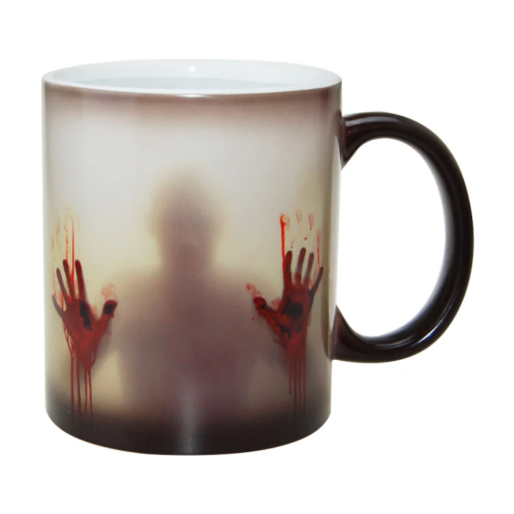 The Walking Dead Mug Color Changing Heat Sensitive Ceramic Coffee Mug 301-400ml(Black)