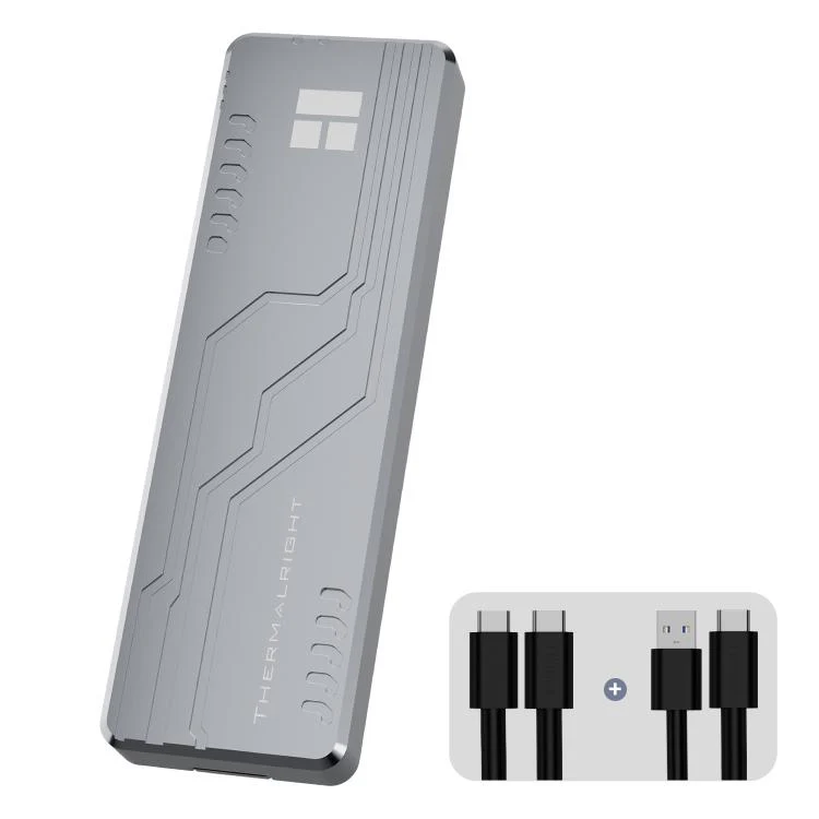THERMALRIGHT HR-EB109 M.2 NVMe SSD Enclosure with USB to Type-C Cable & Type-C to Type-C Cable(Grey)