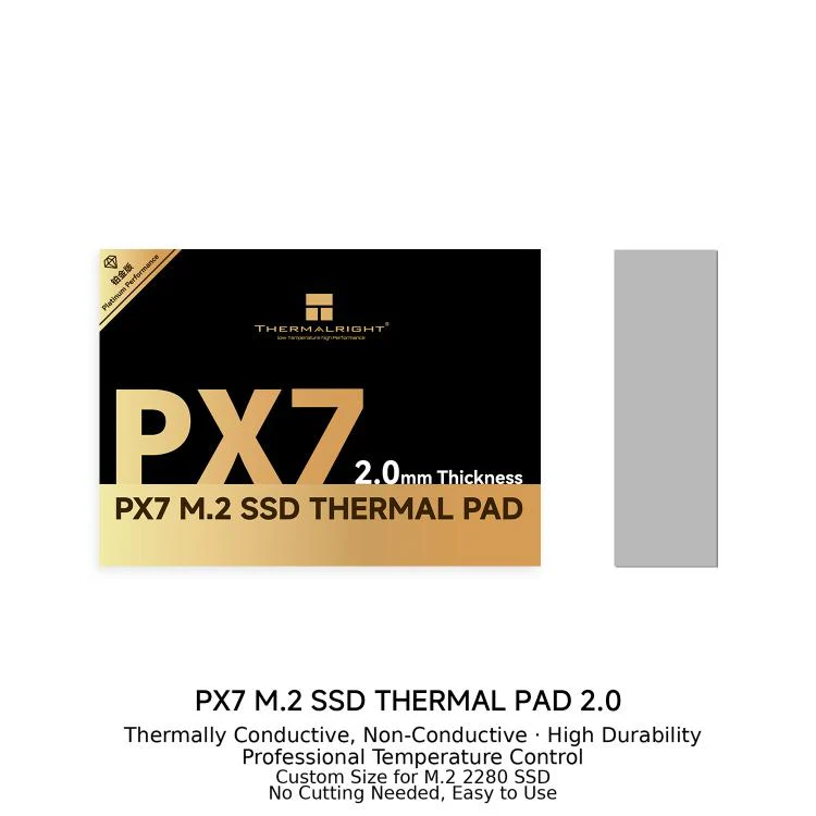 THERMALRIGHT PX7 M.2 SSD Thermal Silicone Pad, Thickness:2mm(Grey) - Image 2