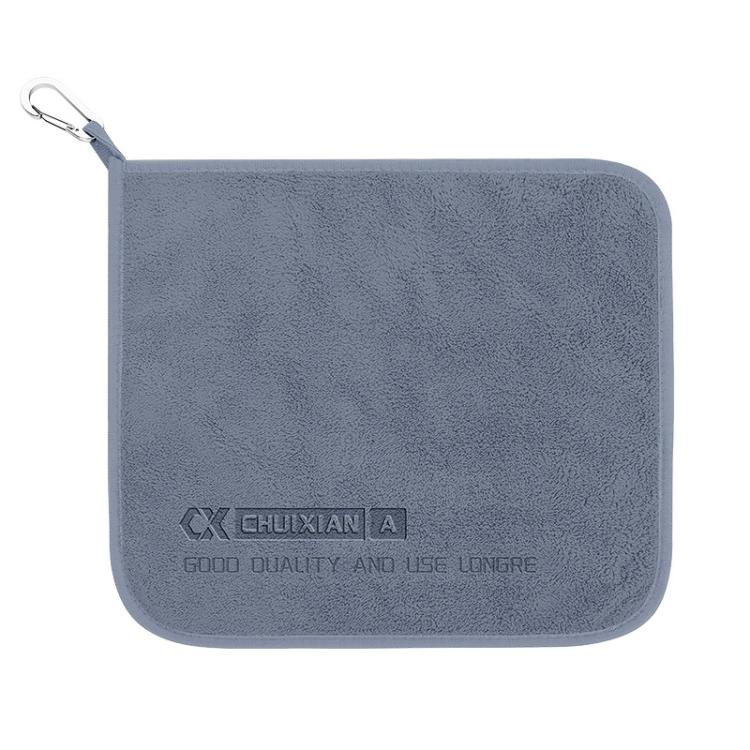 Thick Water Wiping Fishing Towel with Carabiner Fish Handling Cloth, Style:Single-layer
