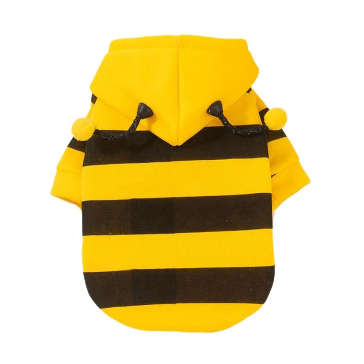 Thickened Leash-Friendly Dog Coat For Fall & Winter Bee-Themed Cat Clothing, Size: M - Image 2