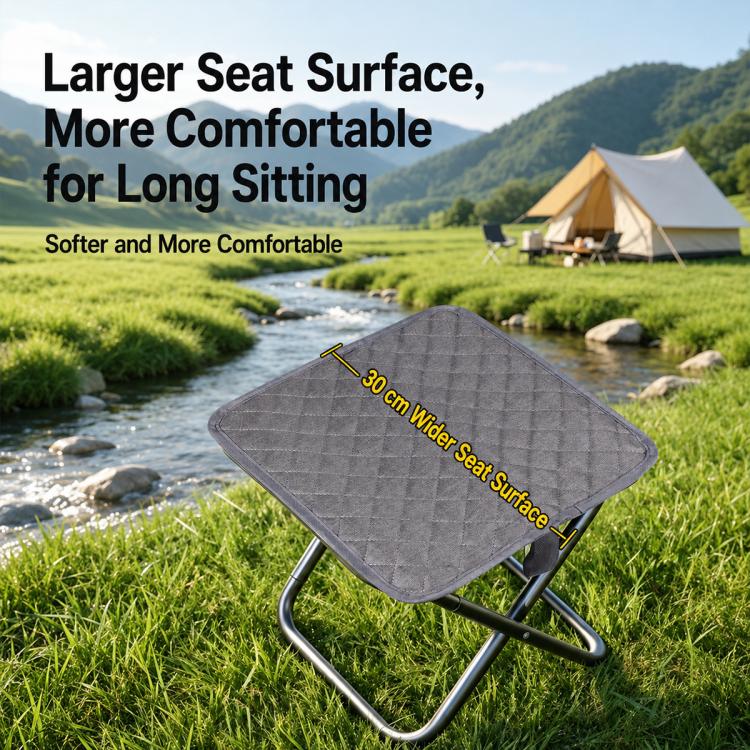 Thickened Padded Handbag Style Portable Folding Stool(Black) - Image 10