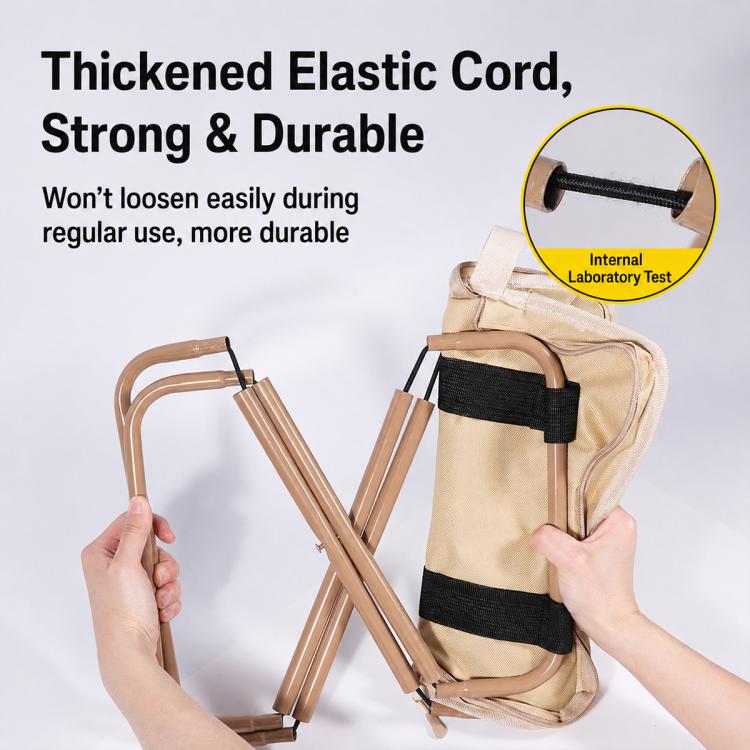 Thickened Padded Handbag Style Portable Folding Stool(Grey) - Image 8