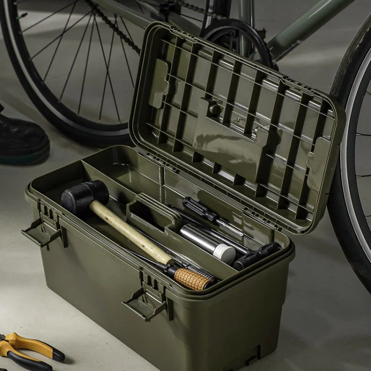 Thickened Plastic Storage Box For Hardware Gardening Tools, Size: Large 15L(Khaki) - Image 6