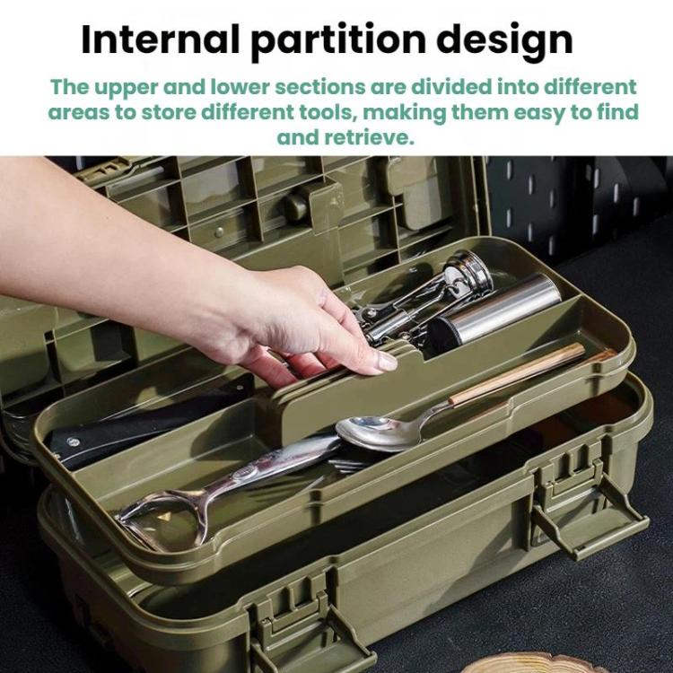 Thickened Plastic Storage Box For Hardware Gardening Tools, Size: Medium 6.5L(Khaki) - Image 3