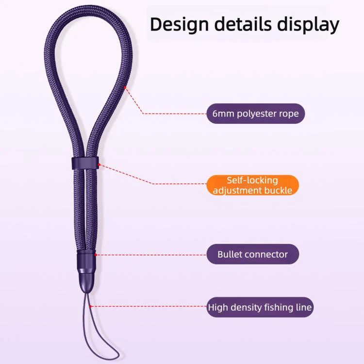 Thin-Strap Style Anti-Loss Self-Locking Adjustable Camera Wrist Lanyard(Orange) - Image 6