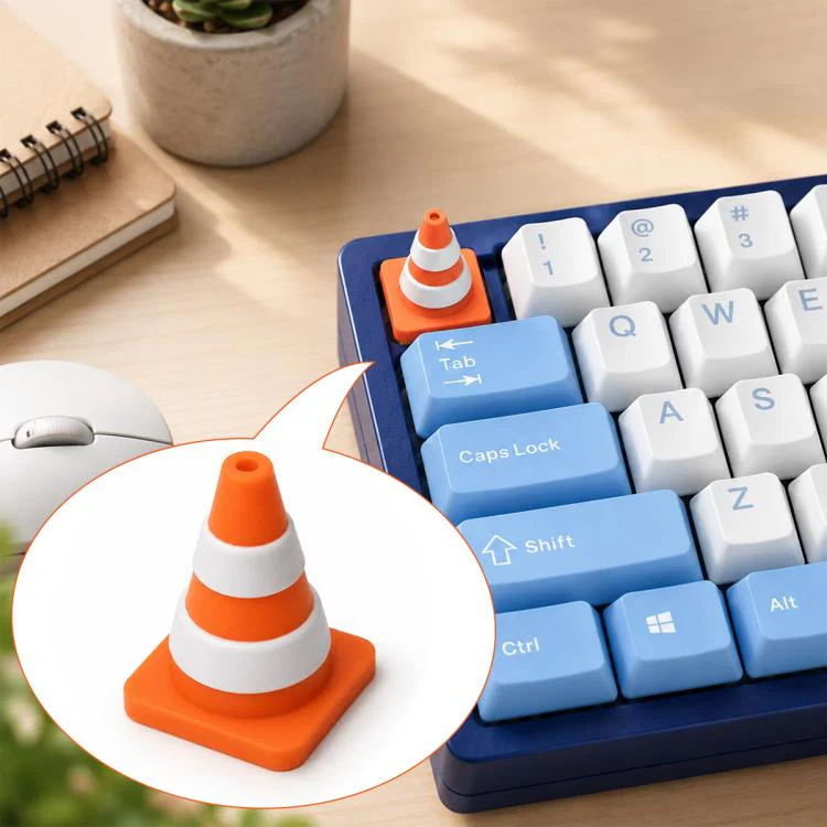 Traffic Cone Shape Mechanical Keyboard Keycap(Traffic Cone)