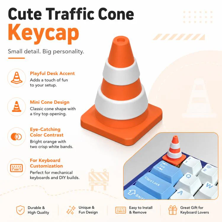 Traffic Cone Shape Mechanical Keyboard Keycap(Traffic Cone) - Image 2