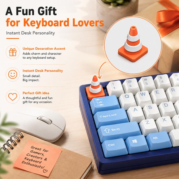 Traffic Cone Shape Mechanical Keyboard Keycap(Traffic Cone) - Image 7