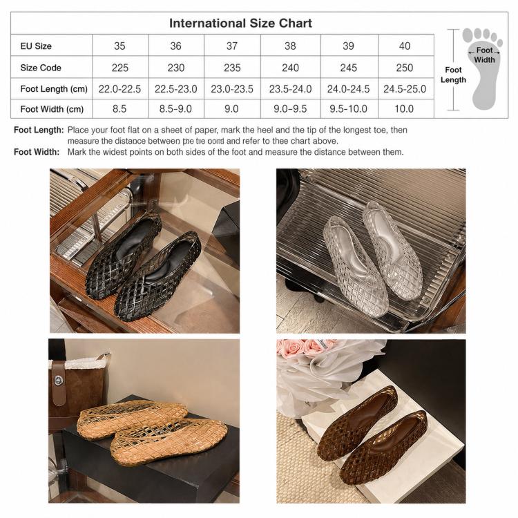 Transparent Jelly Crystal Toe-Cap Flat Hollow Sandals Breathable comfortable Shoes, Size: 36(Brown) - Image 10