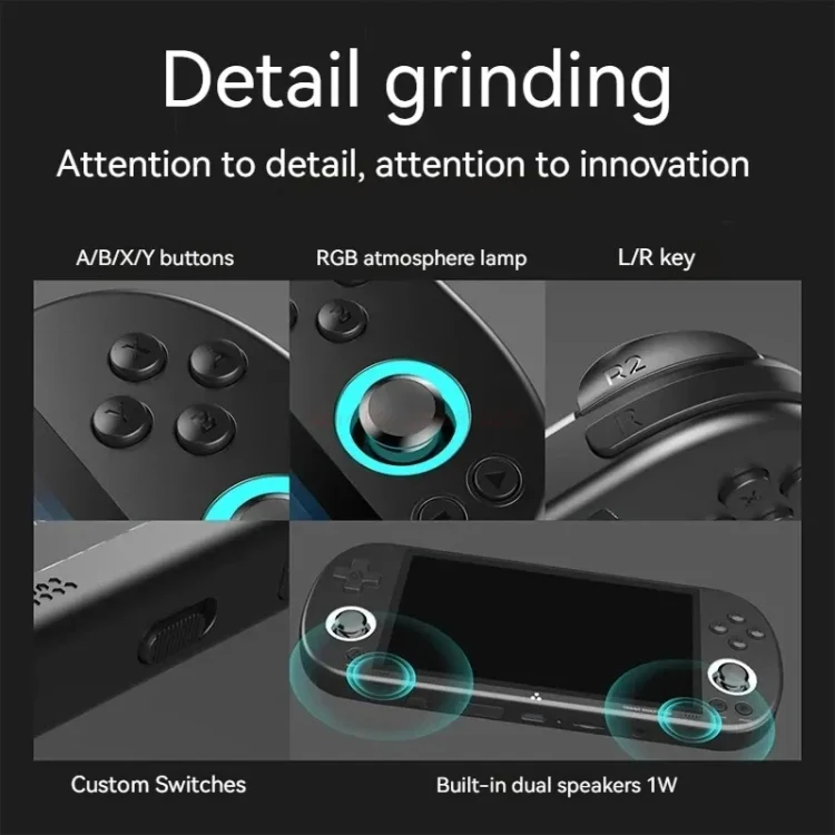 Trimui Smart Pro 4.96 Inch IPS Screen Handheld Game Console Open Source Linux System 256G(Grey) - Image 6