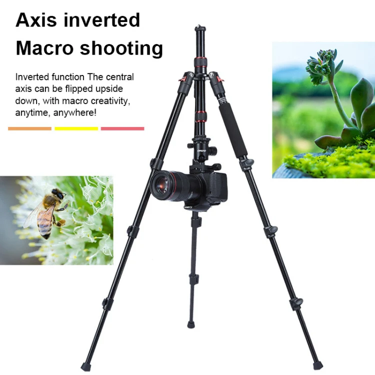 TRIOPO Oubao A-208S Adjustable Portable Aluminum Alloy Tripod with Ball Head for SLR Camera - Image 7