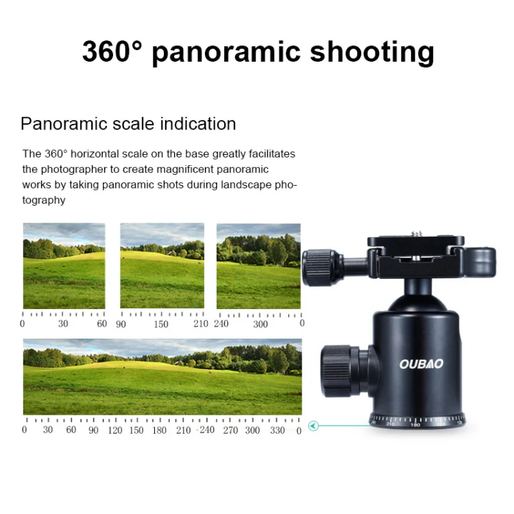 TRIOPO Oubao A-308S Adjustable Portable Aluminum Alloy Tripod with Ball Head for SLR Camera - Image 11