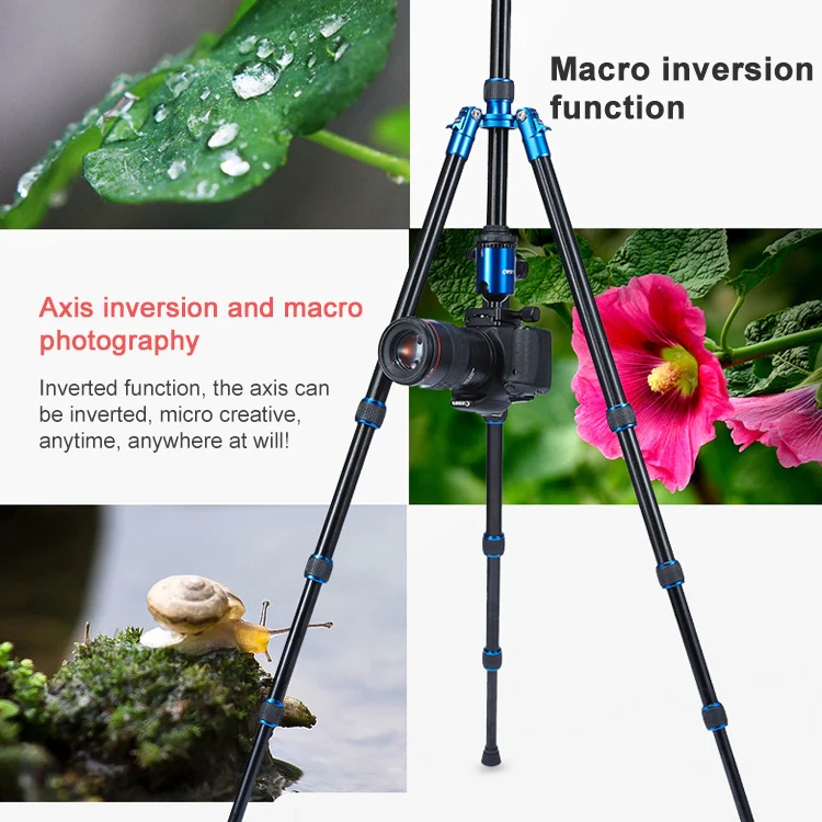 TRIOPO Oubao A-688 Adjustable Portable Aluminum Alloy Tripod with Ball Head for SLR Camera - Image 15
