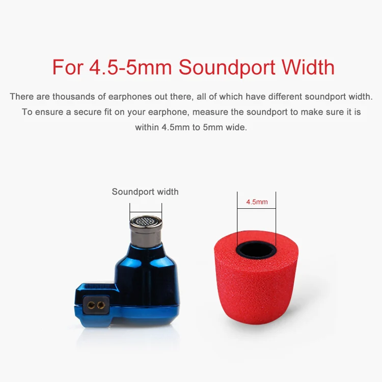 TRN Earphone Silicone Memory Foam Earplug(Grey) - Image 5