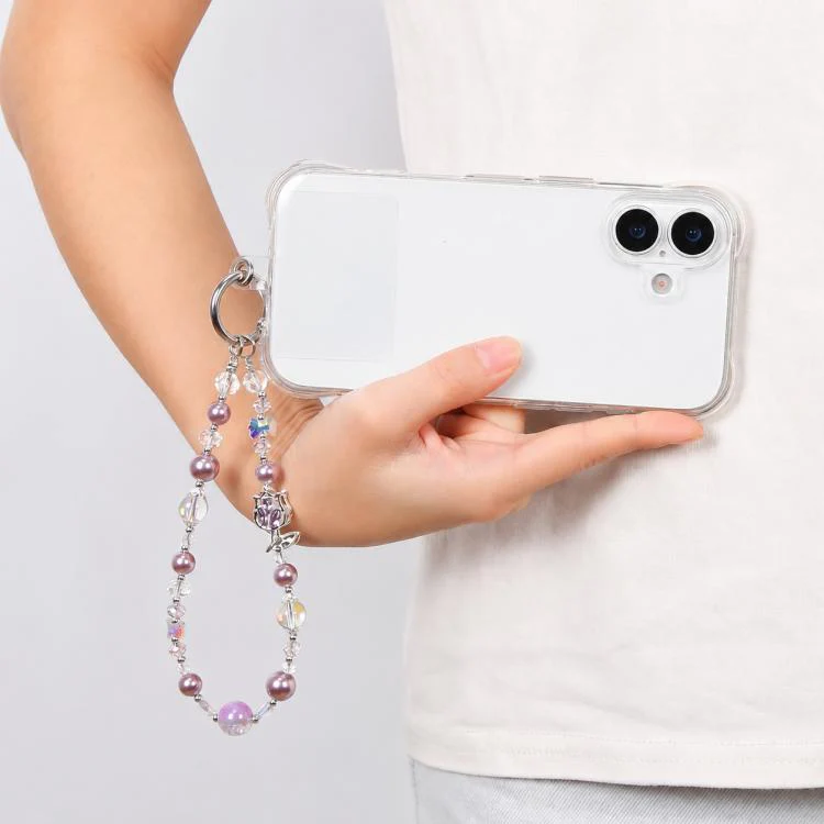 Tulip Flower Beaded Chain Phone Lanyard(Blue) - Image 7
