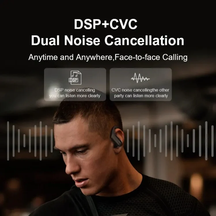 TWS Ear-mounted Noise Reduction LED Dual-battery Display Bluetooth Earphones(T16 Black) - Image 8