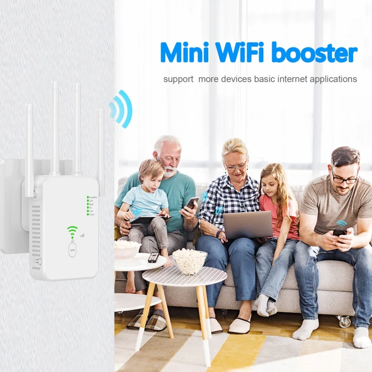 U10 1200Mbps Signal Booster WiFi Extender WiFi Antenna Dual Band 5G Wireless Signal Repeater(US Plug) - Image 5