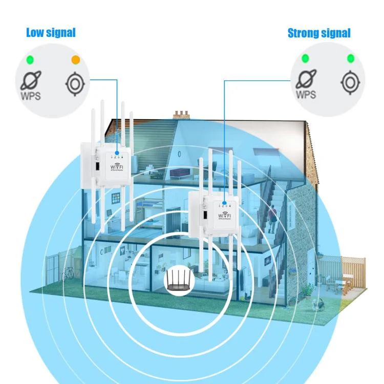 U18 300Mbps 2.4G Wireless Repeater WiFi Signal Amplifier With 8 Antennas US Plug White - Image 4