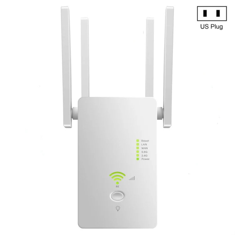U6 5Ghz Wireless WiFi Repeater 1200Mbps Router Wifi Booster 2.4G Long Range Extender(EU Plug) - Image 2