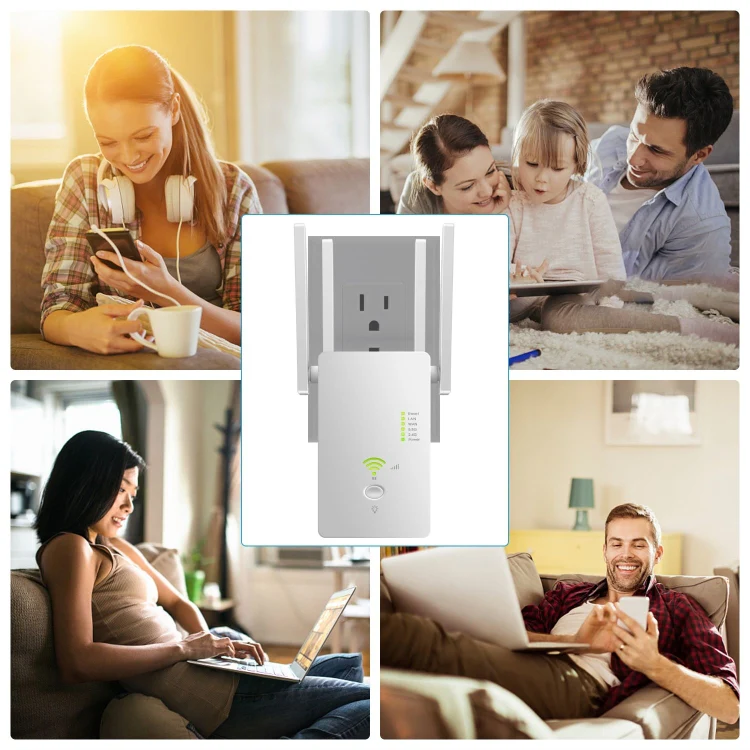 U6 5Ghz Wireless WiFi Repeater 1200Mbps Router Wifi Booster 2.4G Long Range Extender(US Plug) - Image 4