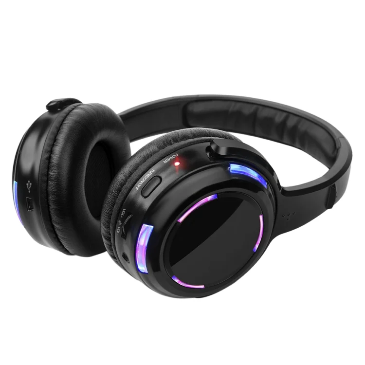 UHF-9 Headset LED Wireless Noise Cancelling Earphone (Black) - Image 2