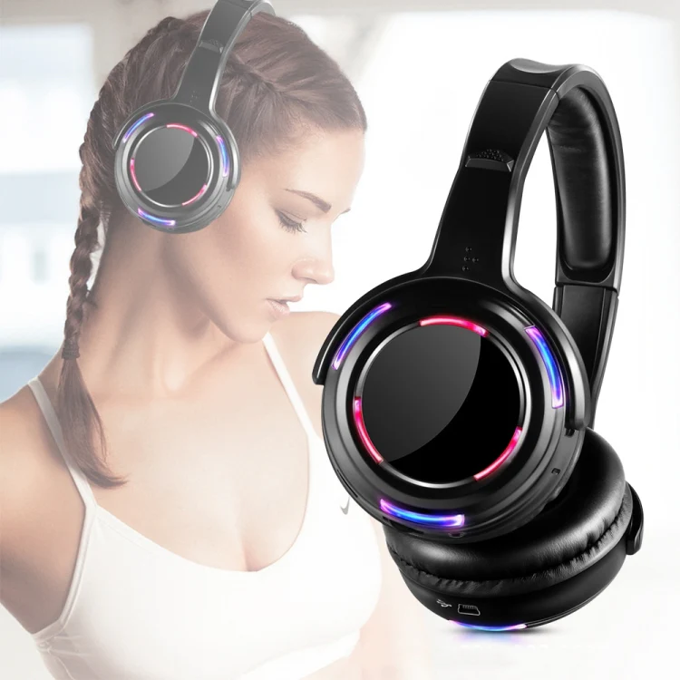 UHF-9 Headset LED Wireless Noise Cancelling Earphone (Black) - Image 5