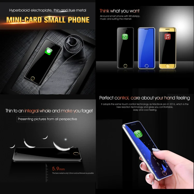 Ulcool V66+, 1.54 inch, MTK6261D, Support Bluetooth Sync, Bluetooth Dial, FM, Anti-lost, GSM, Dual SIM (Gold) - Image 3