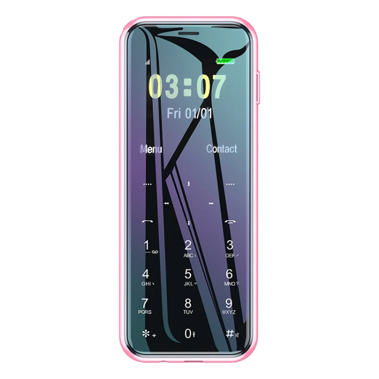 ULCOOL V8 Card Mobile Phone, 1000mAh Battery, 1.44 inch, MTK6261D, Support Bluetooth, FM, Magic Sound, GSM, Dual SIM (Pink) - Image 2