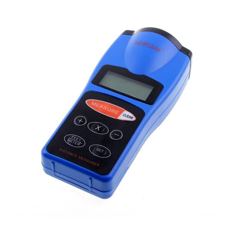 Ultrasonic Laser Point LED Distance Measure Meter Tool(Blue) - Image 2