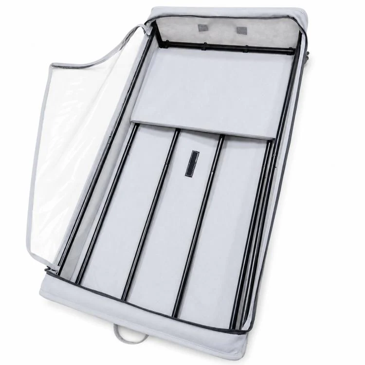 Underbed Storage Containers With Wheels Rolling Under Bed Organizer With Clear Lid(Curved Black) - Image 3