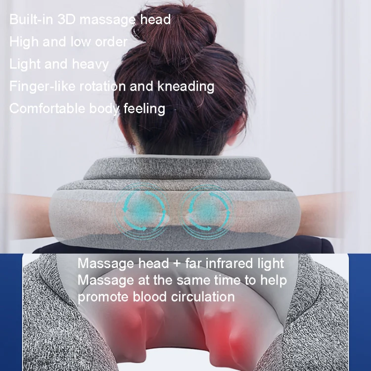 uNeck Air 3 Generations Portable Cervical Massager Inflatable Hot Compress Airbag U Pillow - Image 9