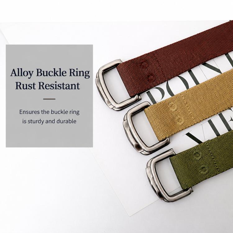 Unisex Elastic Nylon Web Belt Stretch Casual Jeans Belts With Alloy Double Buckle, Length: 105cm(Light Gray) - Image 4