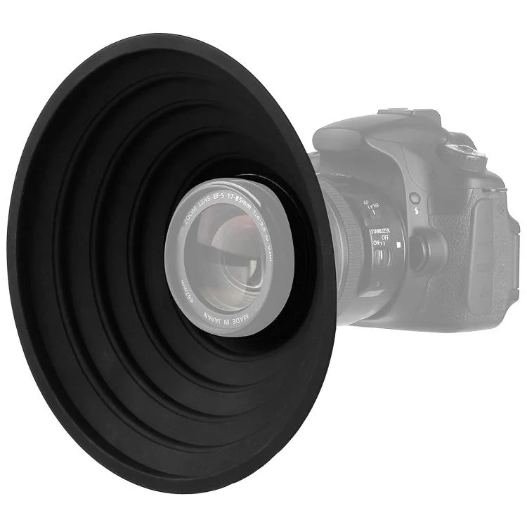 Universal Silicone Lens Hood, Size:30-50mm(Black)