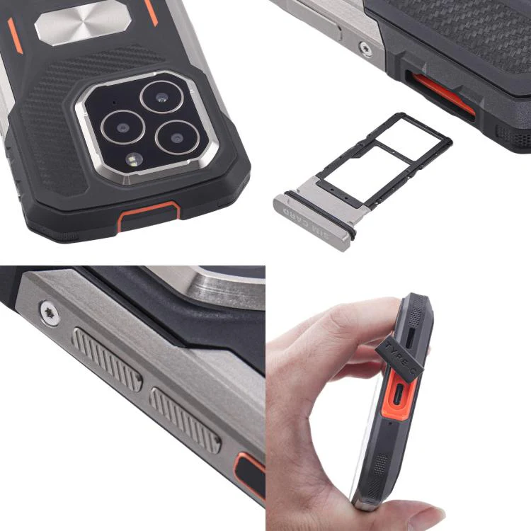 UNIWA F915 Rugged Phone, 4GB+64GB, 6.28 inch Android 160 Unisoc T310 Quad Core, Network: 4G, NFC, Plug:US Plug(Black Orange) - Image 8