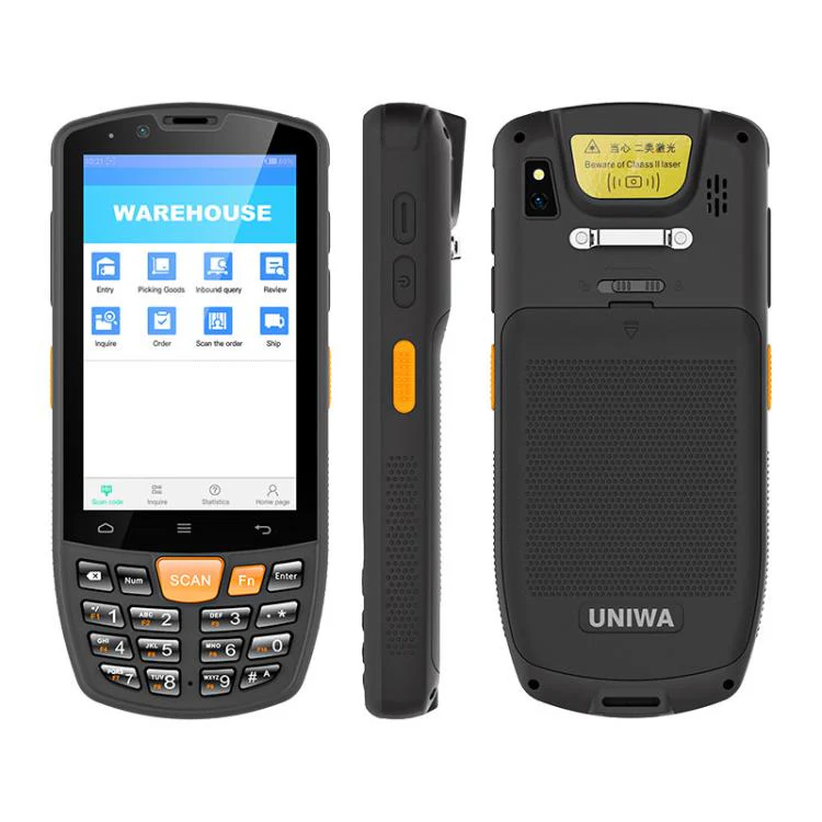 UNIWA HS006 Industrial PDA QR Code Scanner, 2GB+16GB, 4.0 inch Android 11 MediaTek MT6762 Octa Core, NFC, Network: 4G (UK Plug)