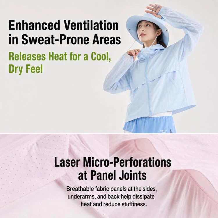 UPF50+ Cooling Fiber Lightweight Breathable Sun Protection Coat, Size:2XL(Rose Red) - Image 9