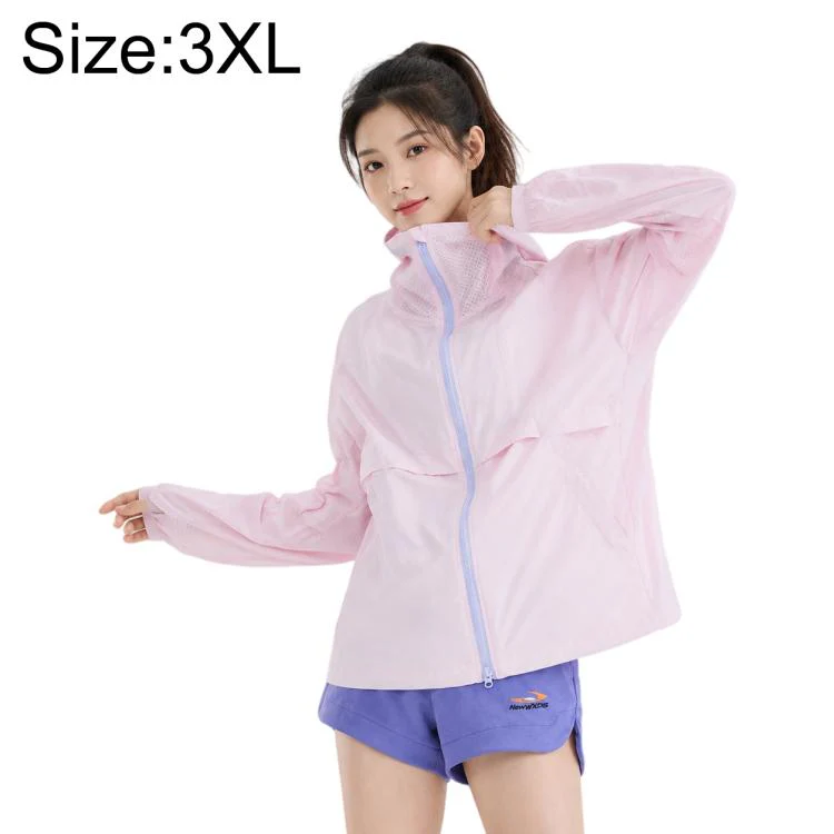 UPF50+ Cooling Fiber Lightweight Breathable Sun Protection Coat, Size:3XL(Camellia Pink)