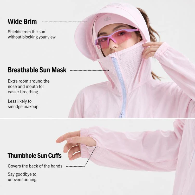 UPF50+ Cooling Fiber Lightweight Breathable Sun Protection Coat, Size:L(Pearl Purple) - Image 6