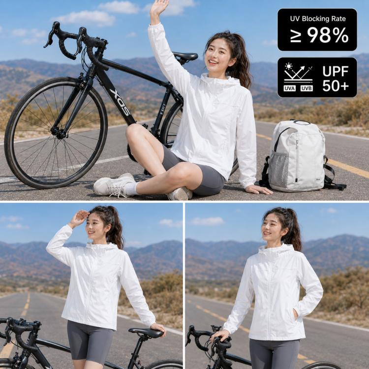 UPF50+ Cooling Fiber Lightweight Breathable Sun Protection Women Coat, Size:XL(Crystal Green) - Image 6